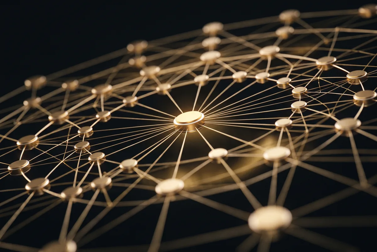 Governed AI orchestration network of gold nodes and connections